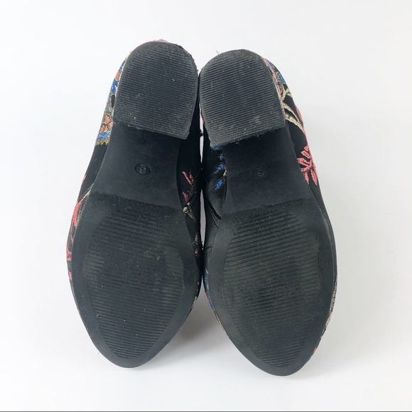 JustFab Black Brocade Besha Bootie, Sz 6 - Picture 5 of 8